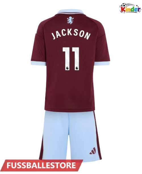 Günstige Aston Villa Nicolas Jackson #11 Heimtrikotsatz Kinder 2026-27 Kurzarm (+ Kurze Hosen)